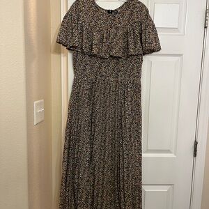 Floral chiffon Midi Dress